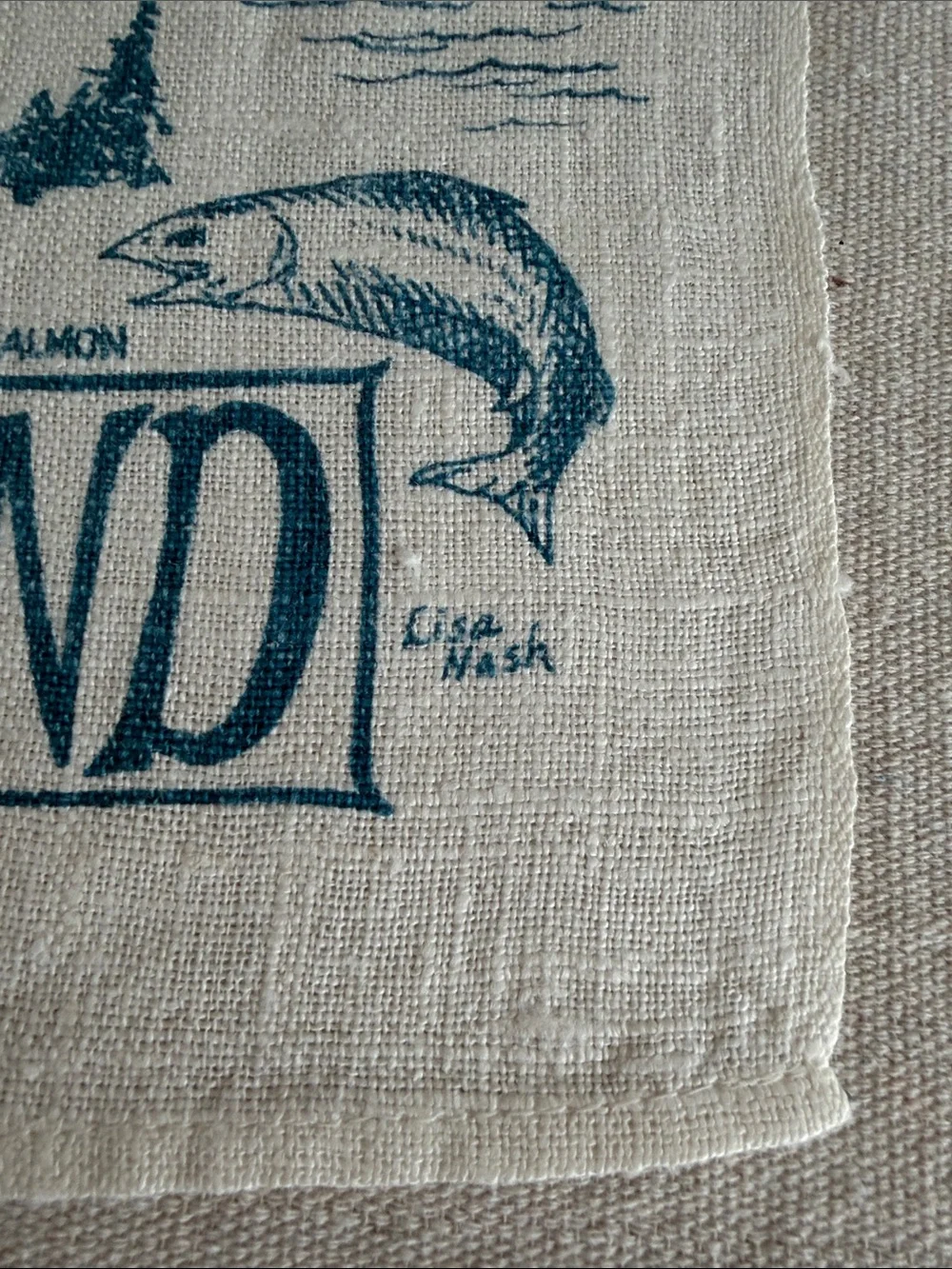VTG San Juan Islands 100% Pure Linen Tea Towel by Lisa Nash